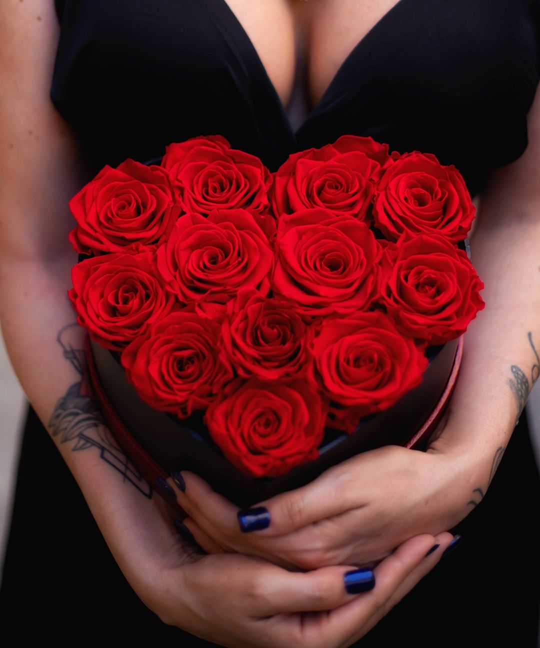 FLOWERBOX CUORE - 12 ROSE ROSSE PROFUMATE