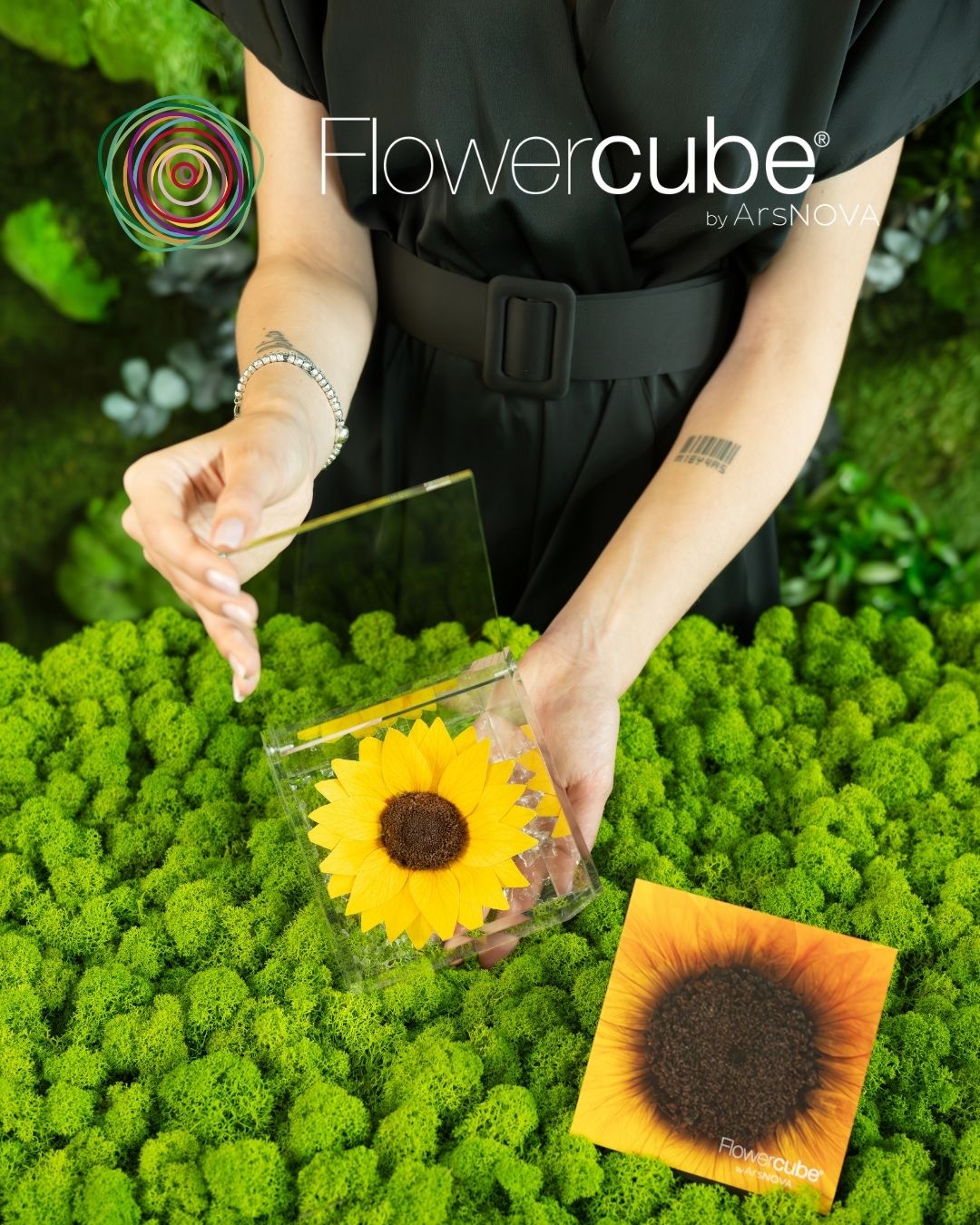 Flowercube Blu packaging regalo spedizione a domicilio