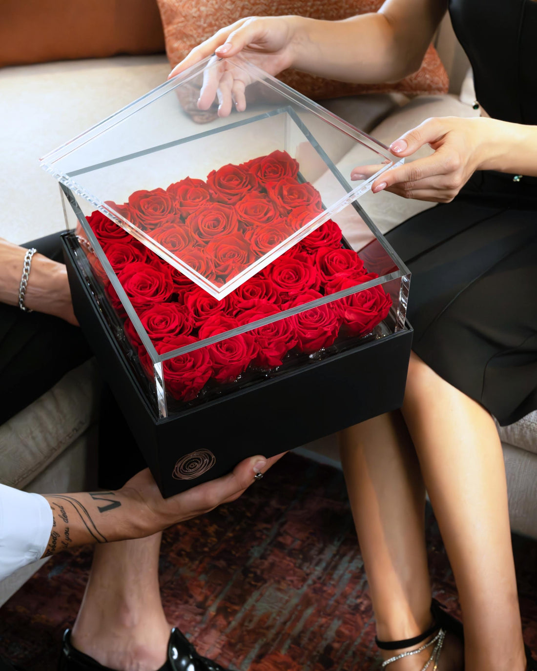 FLOWERCUBE PLATINUM - 25 ROSE ROSSE